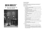16&rdquo; Deco Floor Standing Fan Instruction Manual