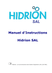 Manuel d`instructions de l`Hidrion Sal