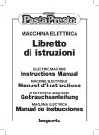 PDF manual - PastaPresto elettrica