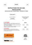 instructions for use and installation