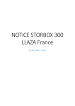 NOTICE STORBOX 300 LLAZA France