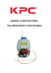 manuel d`instructions pulvérisateur à dos kpc800a