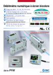 Débitmètre numérique à écran bicolore Série PFM5