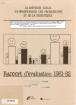 Rapport d`évaluation 1981-82