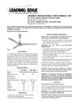 ASSEMBLY INSTRUCTIONS & PARTS MANUAL FOR