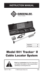 Model 501 Tracker™ II Cable Locator System