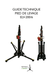 GUIDE TECHNIQUE PIED DE LEVAGE ELV