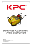 BROUETTE DE PULV&Eacute;RISATION MANUEL D`INSTRUCTIONS