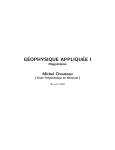 GÉOPHYSIQUE APPLIQUÉE I