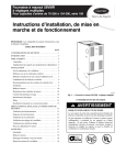 Instructions d`installation, de mise en marche et de