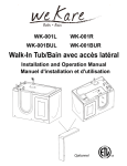 Walk-In Tub/Bain avec accès latéral