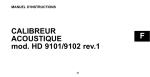 manuel HD9101 HD9102 Sonom&egrave;tre Calibrateur - DeltaOhm
