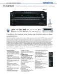 T&eacute;l&eacute;charger la fiche technique du Onkyo TX-NR509
