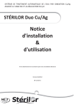 CARTE DE GARANTIE STERILOR Duo Cu/Ag