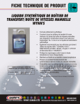 Spec Sheet Transmission Transfer Case-Manual Fluid