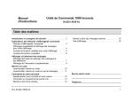 Manuel d`Instructions Unité de Commande 1000 Incencie Table des