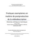 Pratiques exemplaires en matière de postproduction de la - AMI-télé