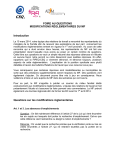 FOIRE AU QUESTIONS MODIFICATIONS R&Egrave;GLEMENTAIRES DU