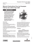 Manuel d`Instructions Pour les Soupapes Internes de la Série Type