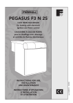 PEGASUS F3 N 2S - Notices d`emploi pour chaudières, chauffe