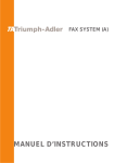 MANUEL D`INSTRUCTIONS - TA Triumph