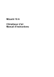 Mizushi 19 A Climatiseur d`air Manuel d`instructions