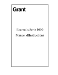 Ecureuils Série 1000 Manuel d`Instructions