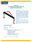 1091550 palonnier pour transformateur manuel d`instructions