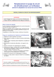 Remplacement et purge du circuit de refroidissement