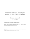 Lignes de conduite du CSG - 2009 (Document PDF)