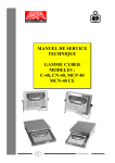 MANUEL DE SERVICE TECHNIQUE GAMME CYBER