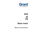 SUB JB PB Instruction Manual (French)