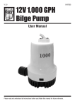 12V 1,000 GPH Bilge Pump