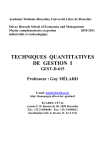 techniques quantitatives de gestion i