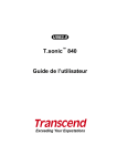 T.sonic 840 Guide de l`utilisateur