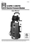 1.6 GPM @ 1,300 PSI Electric Pressure Washer