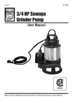 3/4 HP Sewage Grinder Pump