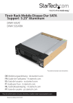 Tiroir Rack Mobile Disque Dur SATA Support 5.25&rdquo; Aluminum