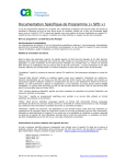 Documentation Spécifique de Programme (« SPD »)