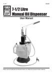 7-1/2 Litre Manual Oil Dispenser