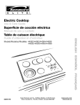 Electric Cooktop Superficie de cocci6n el6ctrica Table de cuisson