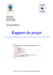 Rapport de projet - plateforme de certification de documents XML