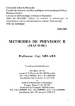 METHODES DE PREVISION II - Personal Homepages