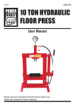 10 TON HYDRAULIC FLOOR PRESS