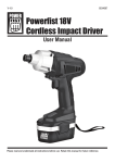 Powerfist 18V Cordless Impact Driver