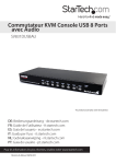 Commutateur KVM Console USB 8 Ports avec Audio