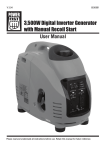 3,500W Digital Inverter Generator with Manual Recoil Start