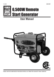 6,500W Remote Start Generator