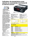 Indicateur de temp&eacute;rature avec alarme ou commande
