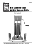 11 lb Stainless Steel Vertical Sausage Stuffer